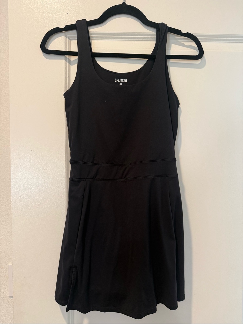 Splits59 Black Tank Skater Dress for Girls